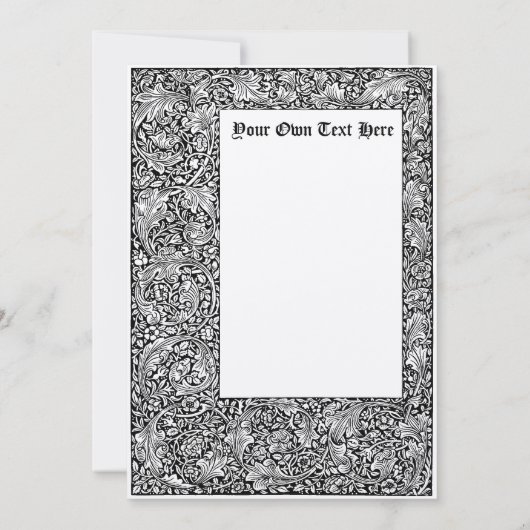 Kelmscott Press William Morris Beowulf Bedankkaart (Achterkant)