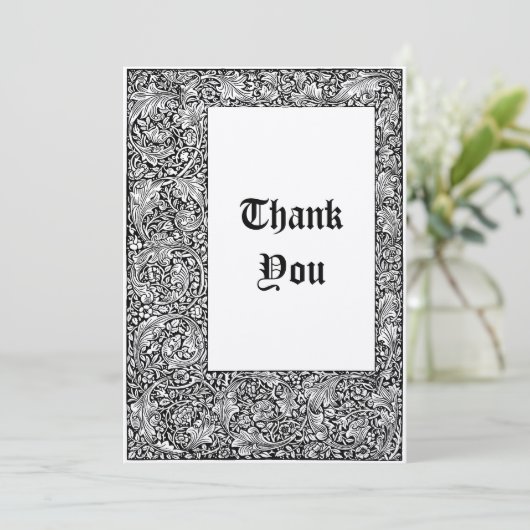 Kelmscott Press William Morris Beowulf Bedankkaart (Staand voorkant)