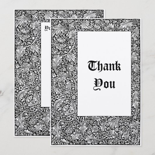 Kelmscott Press William Morris Beowulf Bedankkaart (Voorkant / Achterkant)