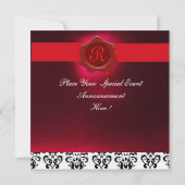 KELNER WIJNPROEVERIJPARTY RODE WAX ZEGEL MONOGRAM KAART (Achterkant)