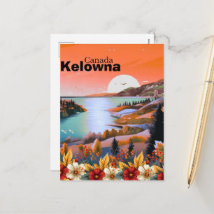 Kelowna BC Reisansichtkaart, Brits-Columbia Feestdagenkaart
