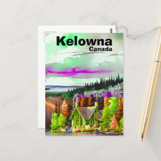 Kelowna BC Travel Briefkaart, British Columbia Art Briefkaart