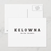 Kelowna British Columbia Briefkaart (Voorkant / Achterkant)