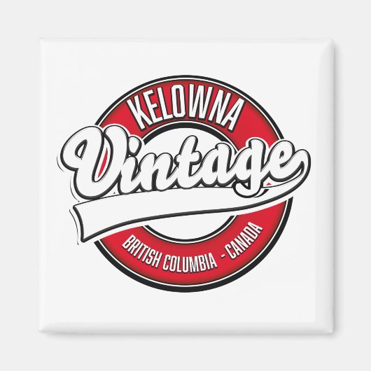 Kelowna British Columbia Canada logo Magneet (Voorkant)