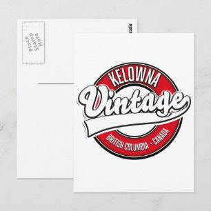 Kelowna Brits-Columbia Canada logo Briefkaart
