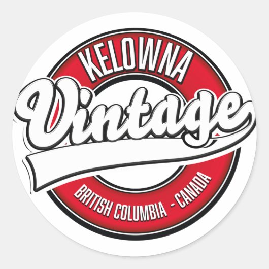 Kelowna Brits-Columbia Canada logo Ronde Sticker (Voorkant)