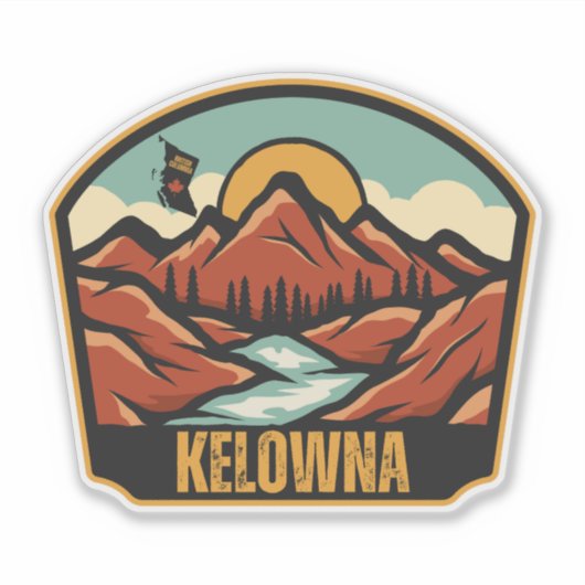 Kelowna, Brits-Columbia Sticker (Voorkant)