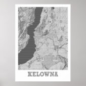 Kelowna - Canada Pencil City Map Poster (Voorkant)