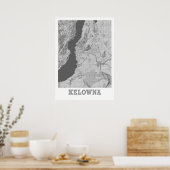 Kelowna - Canada Pencil City Map Poster (Keuken)