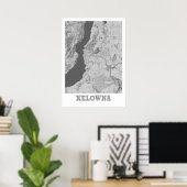 Kelowna - Canada Pencil City Map Poster (Thuiskantoor)