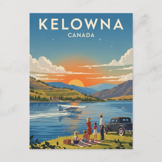 Kelowna Canada Reizen Briefkaart (Voorkant)