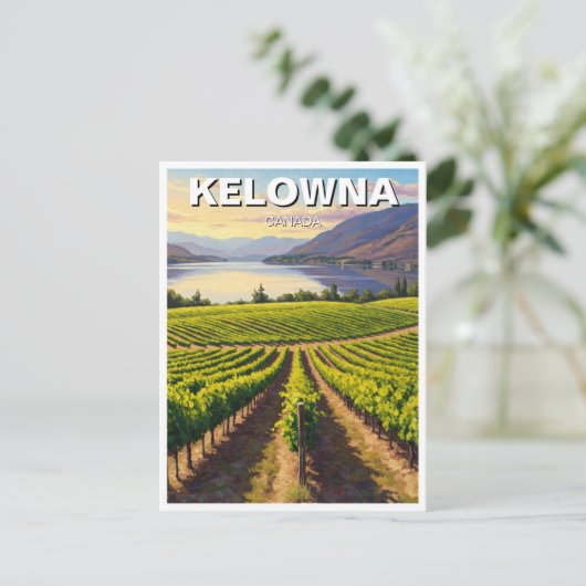 Kelowna Canada Reizen Briefkaart (Staand voorkant)