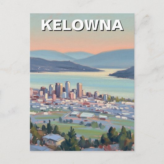 Kelowna Canada Travel Briefkaart (Voorkant)