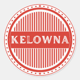 Kelowna City Pride-embleem – Canadese identiteit Ronde Sticker