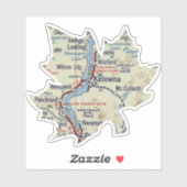 Kelowna  kaart sticker (Vel)