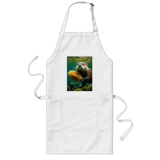 Kelp Forest Playground: The Otter’s World Lang Schort (Voorkant)