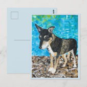 Kelpie dog briefkaart (Voorkant / Achterkant)