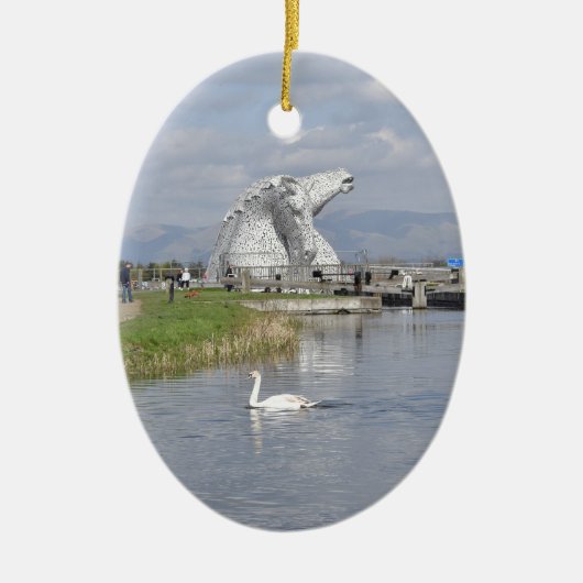 Kelpies , Helix Park , Falkirk Keramisch Ornament (Voorkant)