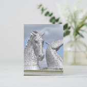 Kelpies , Helix Park , Falkirk , Schotland Briefkaart (Staand voorkant)
