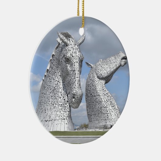 Kelpies , Helix Park , Falkirk , Schotland Keramisch Ornament (Rechts)