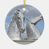 Kelpies , Helix Park , Falkirk , Schotland Keramisch Ornament (Voorkant)