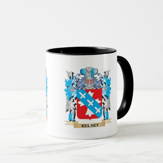 Kelsey Coat of Arms - Family Crest Mok (Voorkant rechts)