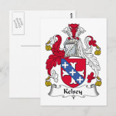 Kelsey Family Crest Briefkaart (Voorkant / Achterkant)