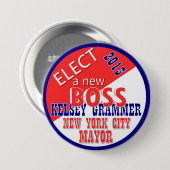 Kelsey Gammer NYC Mayor 2013 Ronde Button 7,6 Cm (Voorkant /achterkant)