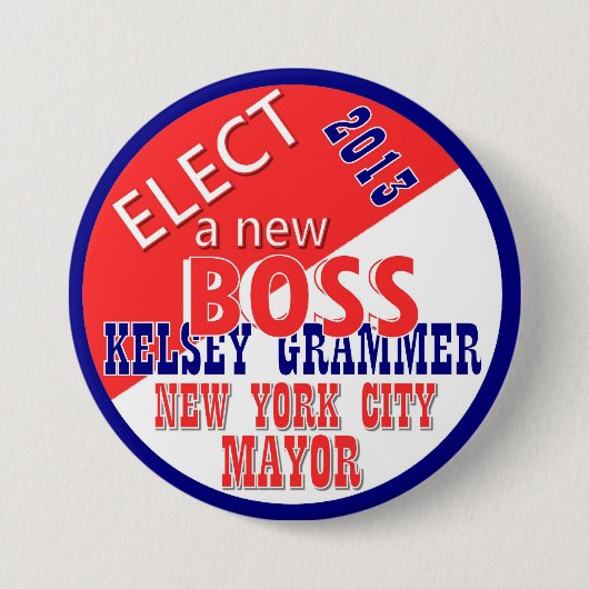 Kelsey Gammer NYC Mayor 2013 Ronde Button 7,6 Cm (Voorkant)