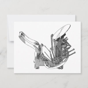Kelsey letterpress drukpers wenskaart bedankkaart