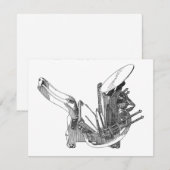 Kelsey letterpress drukpers wenskaart bedankkaart (Voorkant / Achterkant)