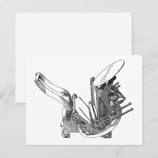 Kelsey letterpress drukpers wenskaart bedankkaart (Voorkant / Achterkant)