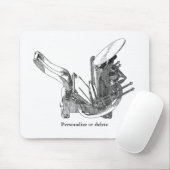 Kelsey OS letterpress press drukker mousepad Muismat (Met muis)