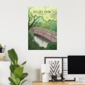 Kelsey Park Londen Reisposter Poster (Thuiskantoor)
