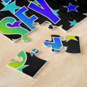 "KELSEY" voornaam, geun "HAPPY BIRTHDAY" Legpuzzel (Zijkant)