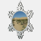 Kelso Dunes in het Nationaal Park Mojave Tin Sneeuwvlok Ornament (Rechts)