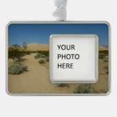 Kelso Dunes in het Nationaal Park Mojave Verzilverd Omlijst Ornament (Voorkant)