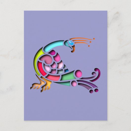 Kelten Vogel keltic Briefkaart (Voorkant)