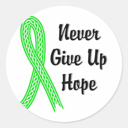 Keltic geeft Hope Lymphoma (Non-Hodgkin) nooit op Ronde Sticker (Voorkant)