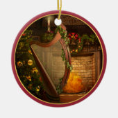 Keltic Harp kerstversiering Keramisch Ornament (Voorkant)