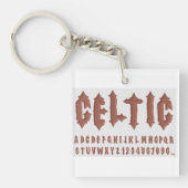 Keltisch alfabet lettertype sleutelhanger (Voorkant)