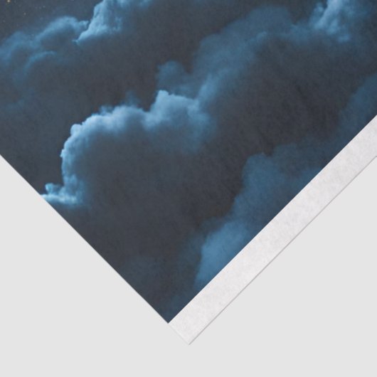 Keltisch blauw en goud kruis decoupage tissuepapier (Detail)