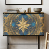 Keltisch blauw en goud ster decoupage tissuepapier