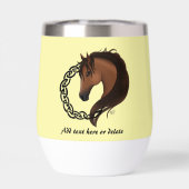Keltisch bruin paard geel (Achterkant)