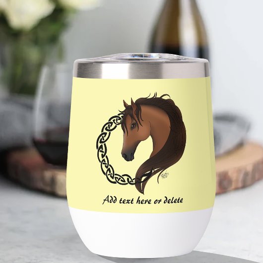 Keltisch bruin paard geel
