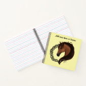 Keltisch bruin paard geel notitieboek (Binnen)