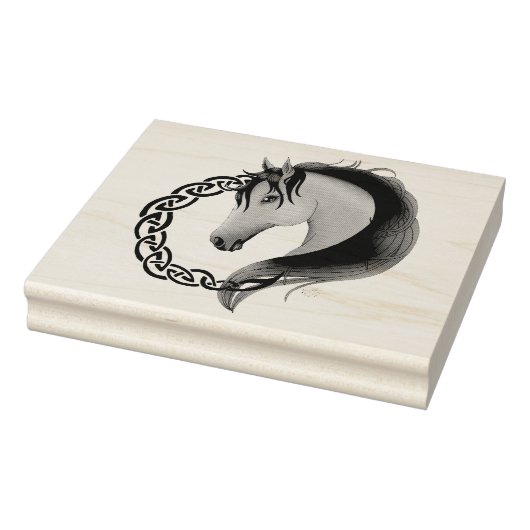 Keltisch bruin paard geel rubberstempel (Stempel)