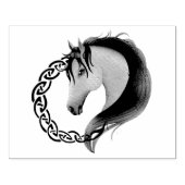 Keltisch bruin paard geel rubberstempel (Afrduk)