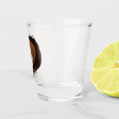 Keltisch bruin paard geel shot glas (Rechts)