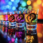 Keltisch bruin paard geel shot glas